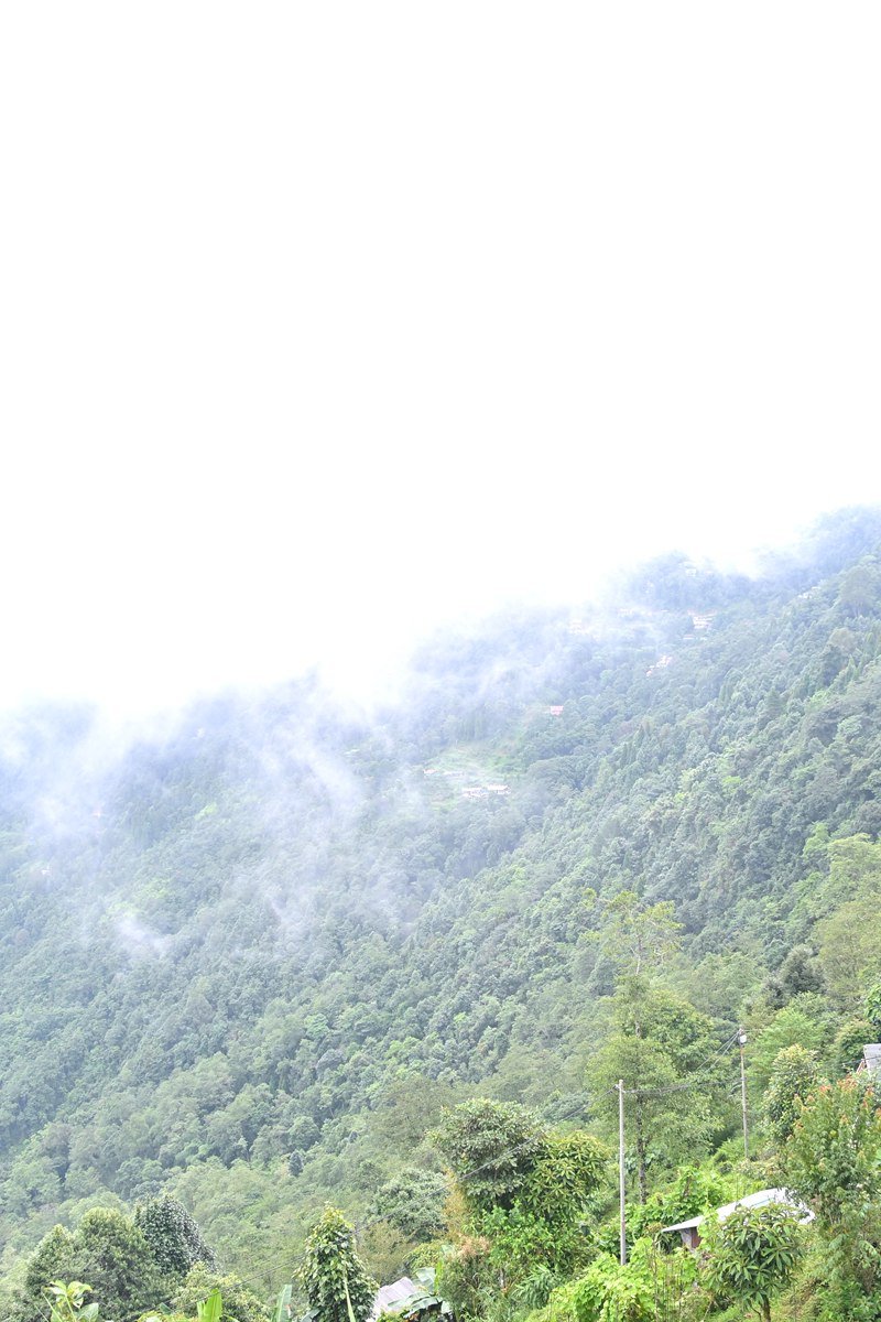 Sea of Clouds Over Rolling Himalayan Mountain Slopes